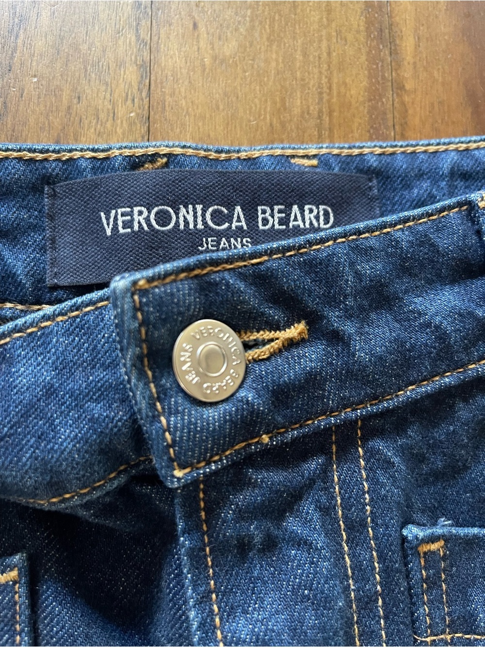 Veronica Beard Dylan High Rise Straight Leg Jean Full Length Wide Cuff hem - Picture 7 of 16